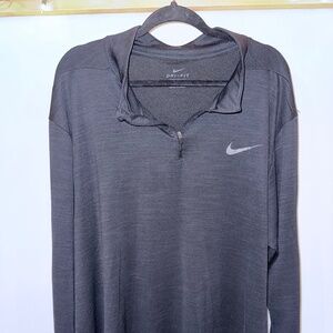 Nike Dri-FIT Men’s 3XL Gray 1/4 Zip Pullover Long Sleeve Shirt